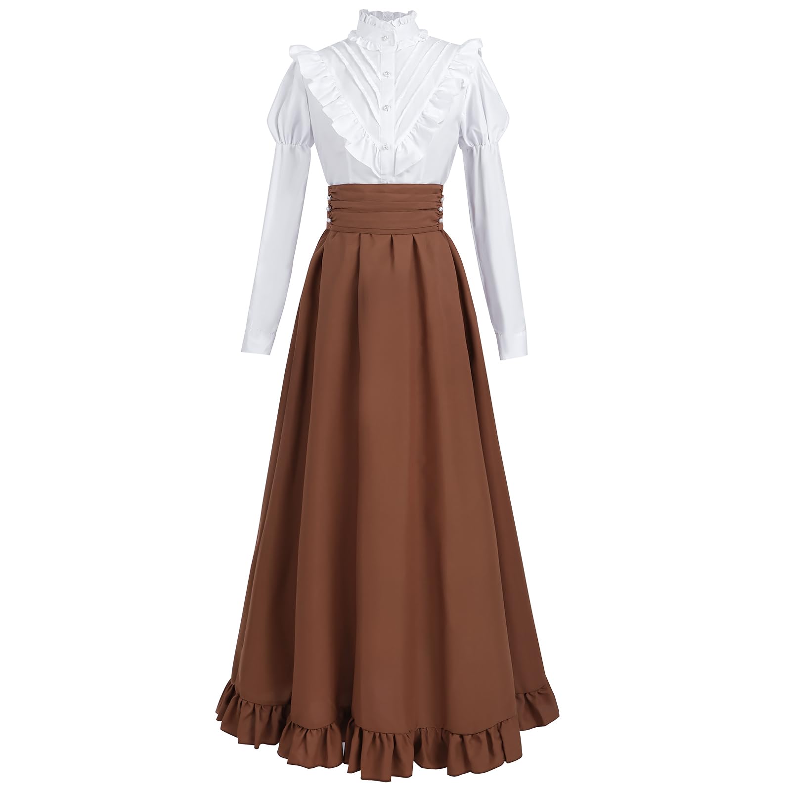 Victorian Dress for Women 2-Pieces 1800s Edwardian Dress Ball Gown Renaissance Costume