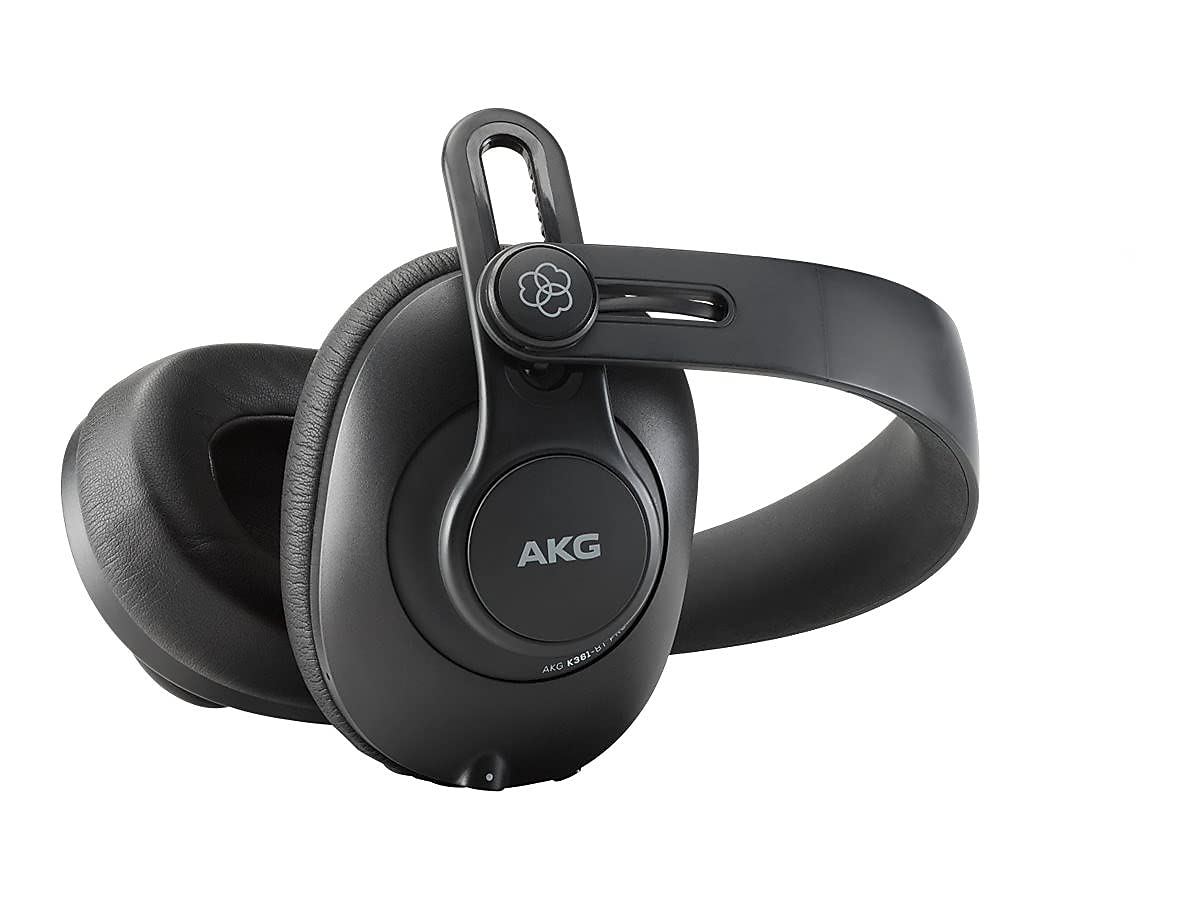 AKG Pro Audio K361 Wired, Over-Ear, Closed-Back, Light Weight, Foldable, Professional Recording Studio Headphones, Studio Monitor Mixing, Podcast, DJ Stereo Headsets, Black