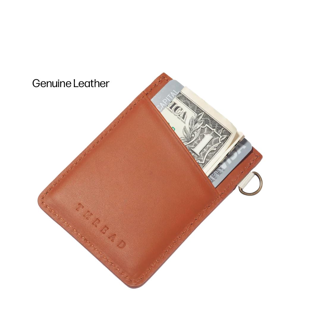 Thread Wallets Ultra Slim Minimalist Leather Card Holder Wallet (Benny)