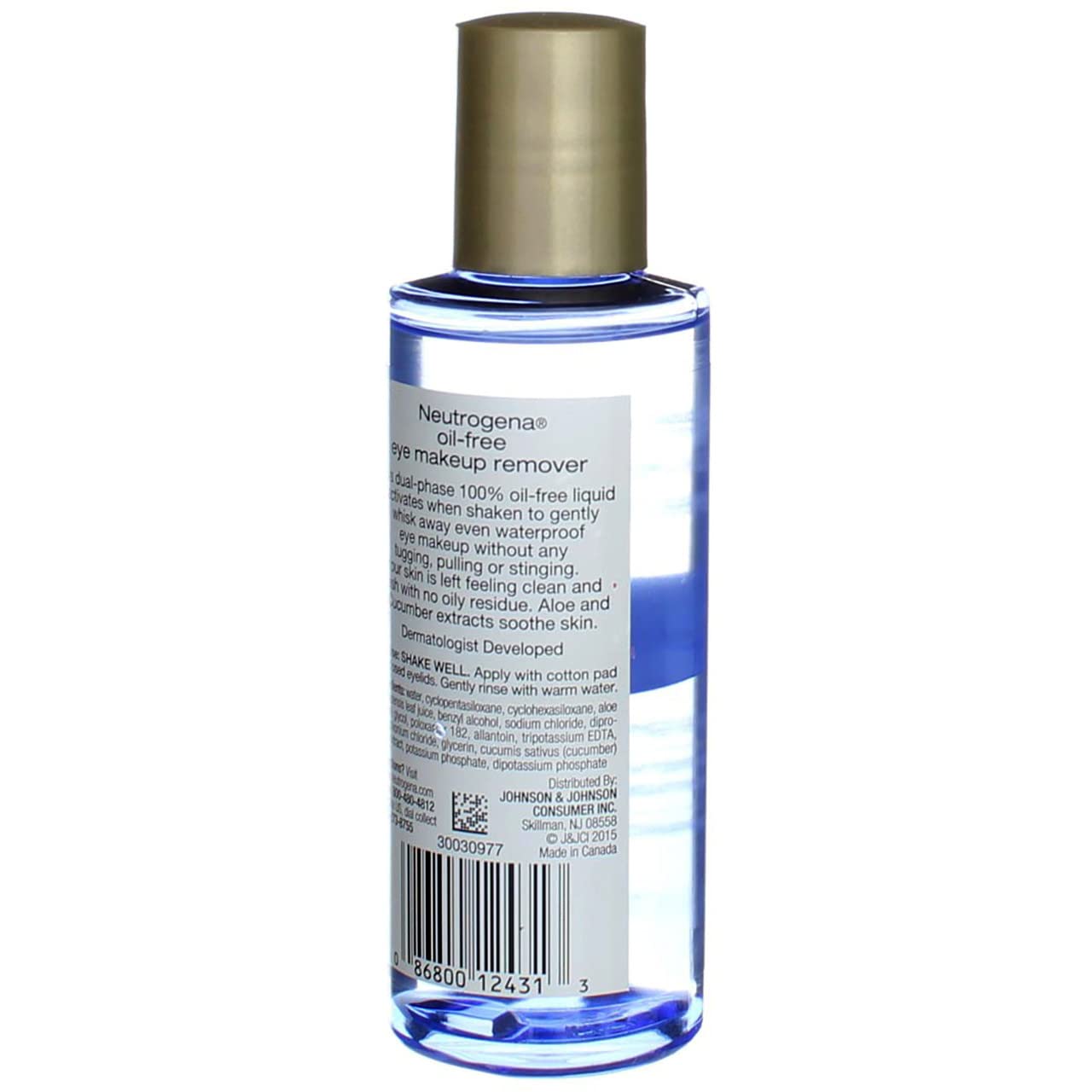 Neutrogena Gentle Oil-Free Eye Makeup Remover & Cleanser for Sensitive Eyes, Makeup Remover for Waterproof Mascara, Dermatologist & Ophthalmologist Tested, 3.8 fl. oz