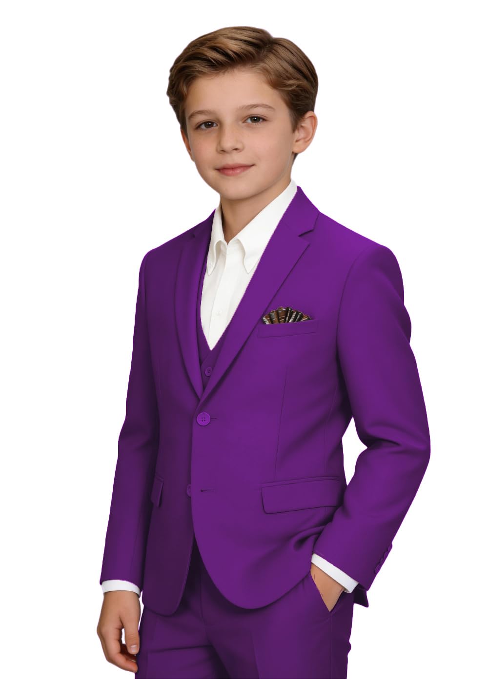 Boys' Suits Formal Tuxedo Slim Fit Boys Suit Set for Wedding Outfit Teen Boy Dress Clothes