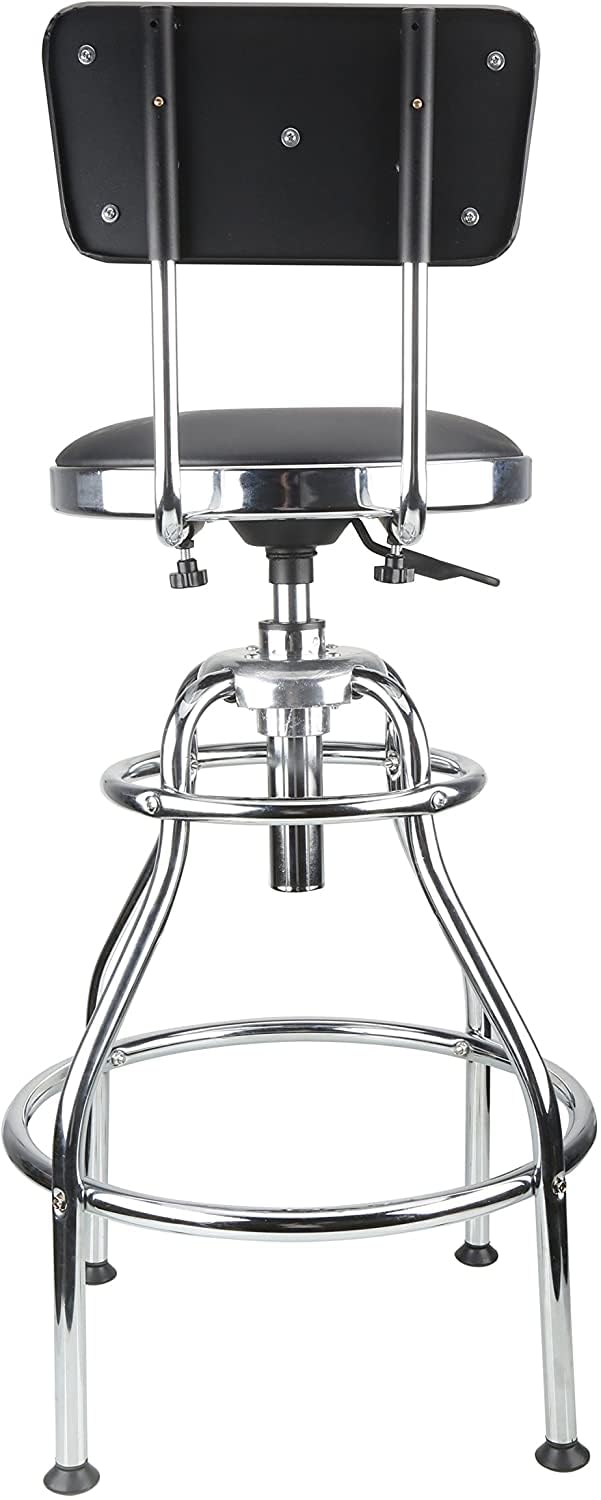 Olympia Tools Adjustable Hydraulic Rolling Mechanics Stool with with Removable Tool Tray, 300lbs Max Weight Capacity, 419-110-1002