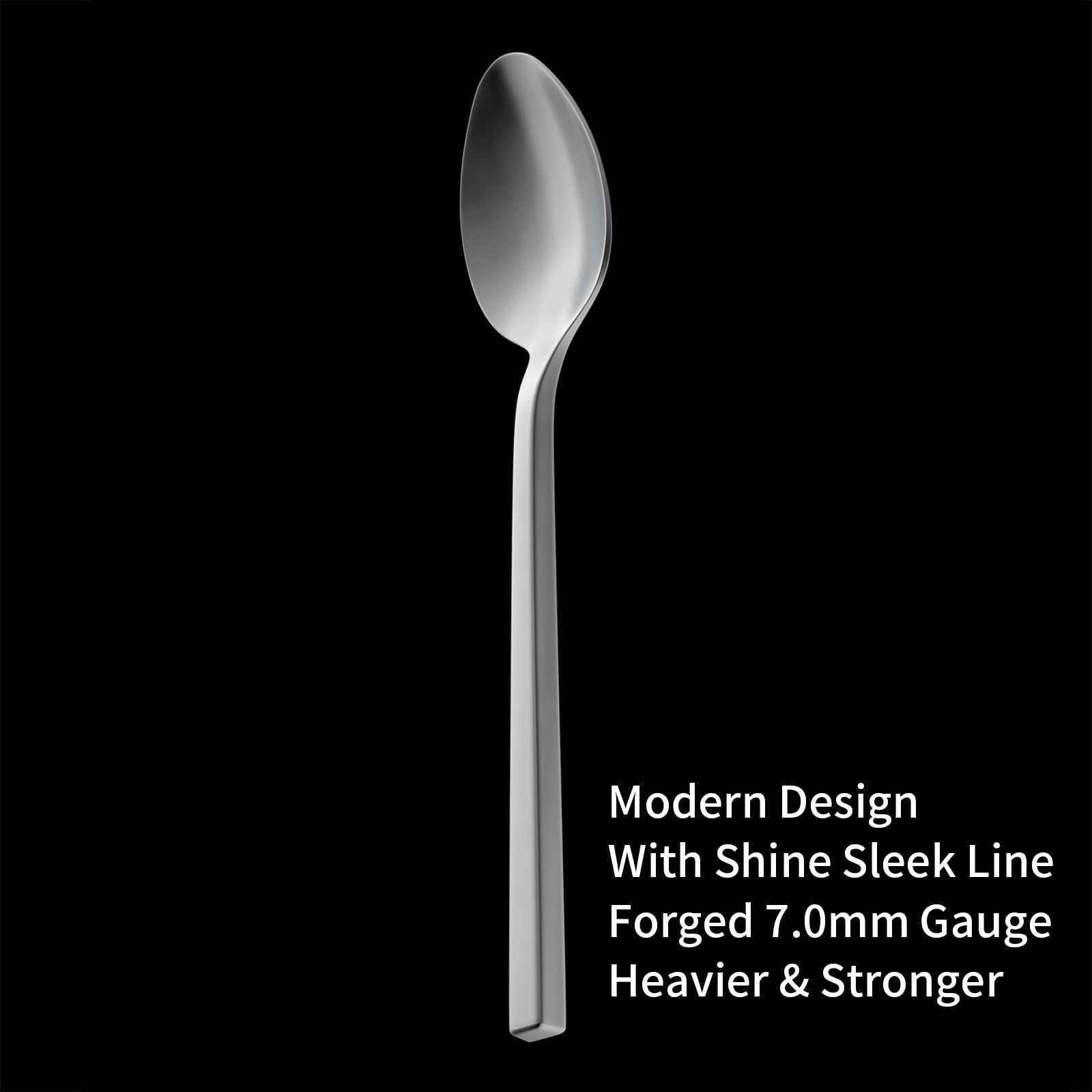 Alata Cube Black 20-Piece Forged Silverware Set Stainless Steel Flatware Set,Service for 4,Matte Satin Polished Cutlery Set,Dishwasher Safe