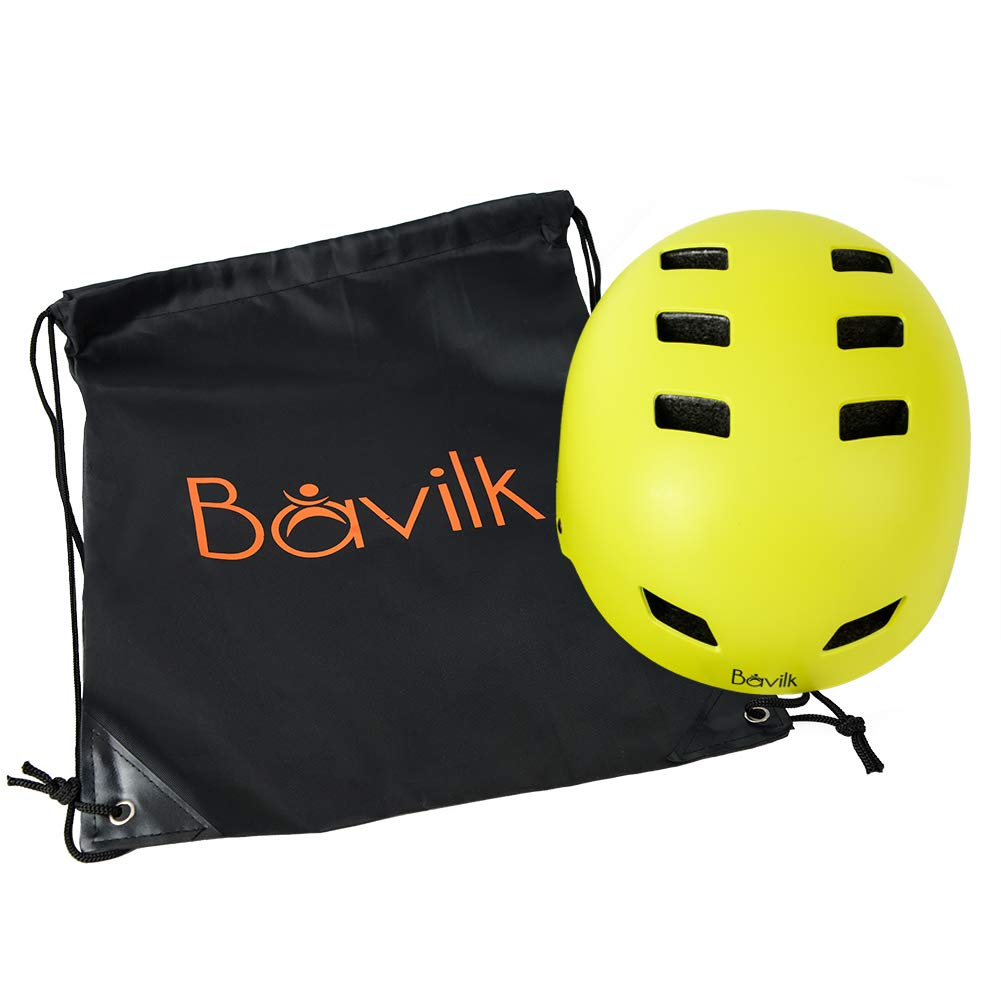 Bike Helmet 3 Sizes for Teenager Kids Youth Adults,Bavilk Skateboard Helmet Adjustable Multi-Sport Bicycle Cycling Scooter Roller Skate Inline Skating Rollerblading for Girls Boys Women Men Teen