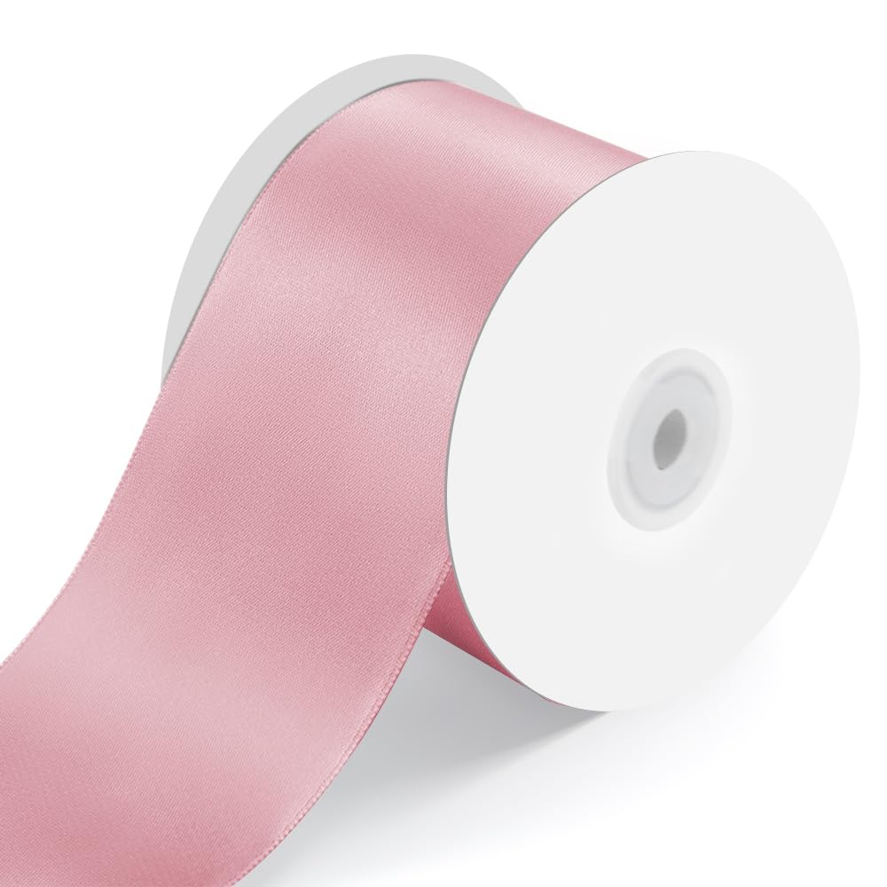1" Wide x 100 Yards Single Face Polyester Satin Ribbon, Satin Ribbon for Crafts, Gift, Hair Bows, Wedding Party Decoration, Bow Making & Other Projects (Apple Green)