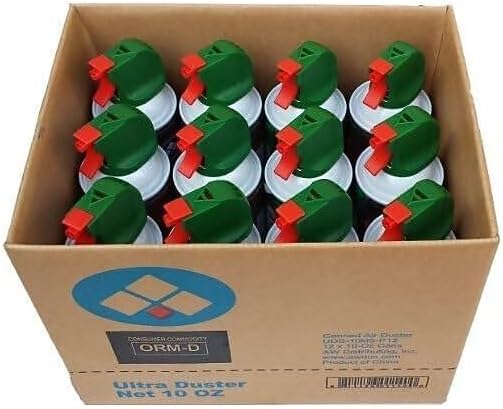 Ultra Duster Industrial Strength Compressed Air Duster Cleaner 10 oz., 12/Pack (UDS-10P12)