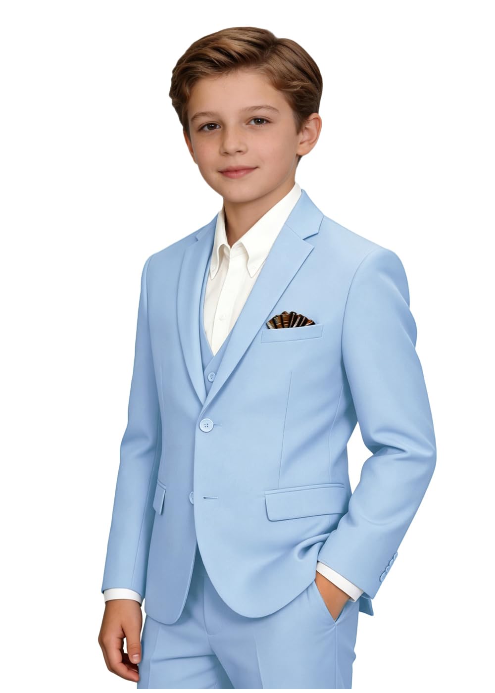 Boys' Suits Formal Tuxedo Slim Fit Boys Suit Set for Wedding Outfit Teen Boy Dress Clothes