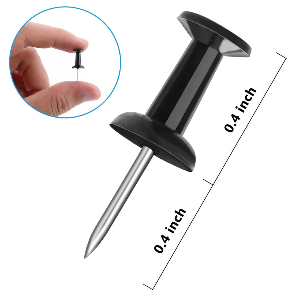 Push Pins 600 Count, Standard Clear Thumb Tacks Steel Point and Clear Plastic Head
