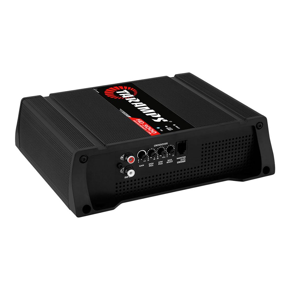 Taramps HD 3000 2 Ohms Black 1 Channel 3000 Watts RMS MAX Full Range Car Audio Monoblock LED Monitor Indicator Class D Amplifier Crossover, HD 3k