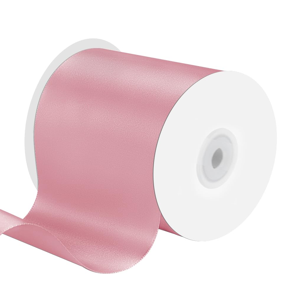 1" Wide x 100 Yards Single Face Polyester Satin Ribbon, Satin Ribbon for Crafts, Gift, Hair Bows, Wedding Party Decoration, Bow Making & Other Projects (Apple Green)