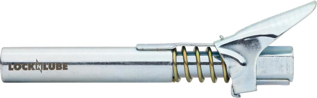 LockNLube Grease Gun Coupler XL - Universal Fit - Extra Reach for Recessed Grease Fittings