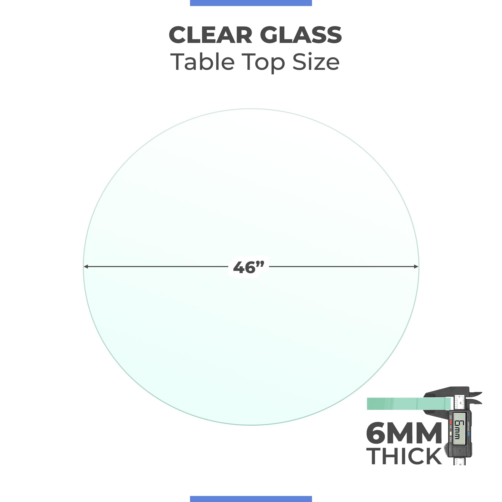 12" Inch Round Glass Table Top 1/2" Thick Tempered Beveled Edge by Fab Glass and Mirror