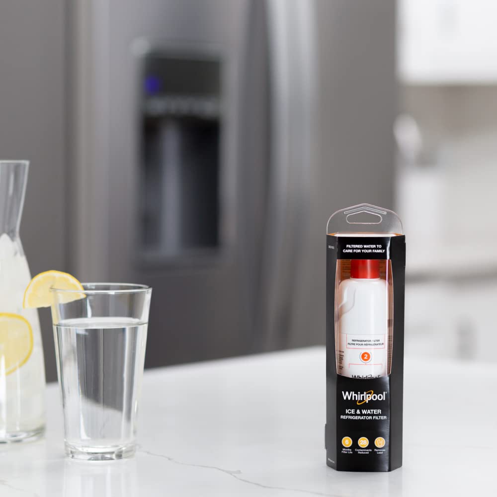 Whirlpool® WHR2RXD1 Ice, Orange Refrigerator Water Filter 2-WHR2RXD1, Single-Pack
