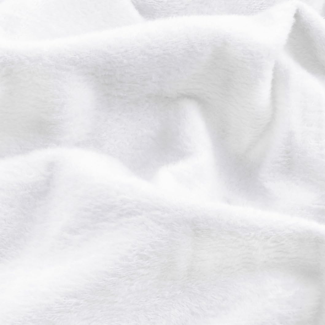 Entisn Minky Fabric by The Yard, 1 Yard x 60 Inch Wide Pre-Cut Fleece Fabric Beige Cuddle Minky, Solid Soft Plush for Blanket, Pillow Cover, Scarf, Sewing
