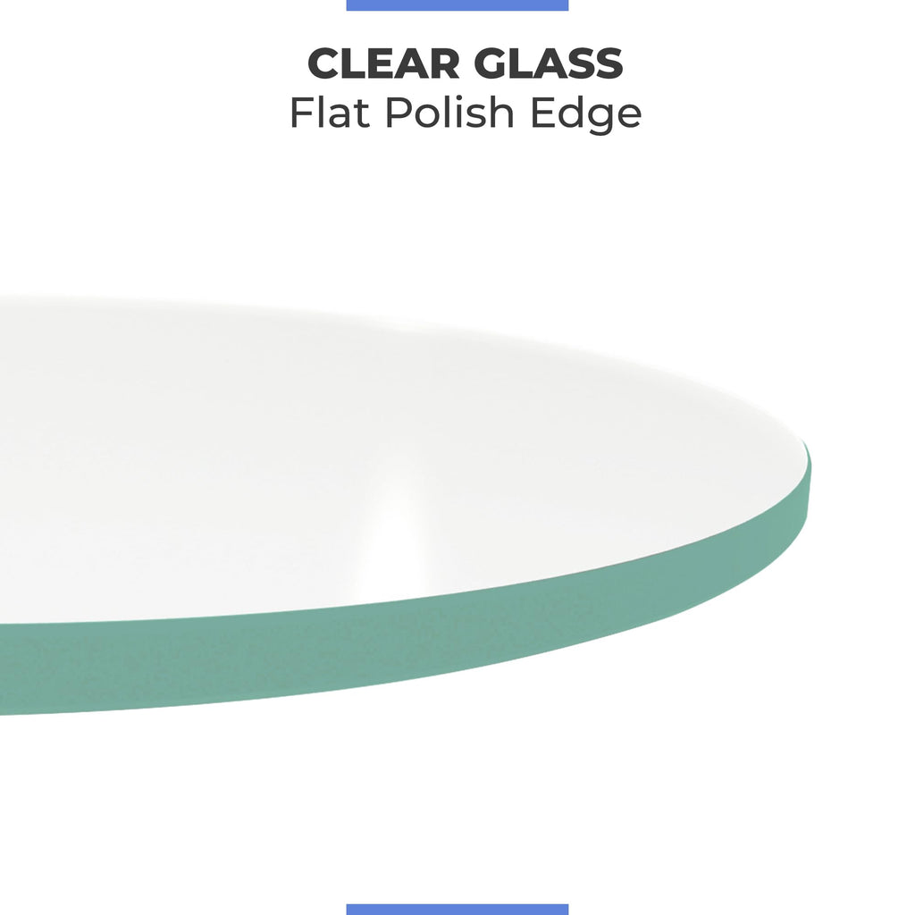 12" Inch Round Glass Table Top 1/2" Thick Tempered Beveled Edge by Fab Glass and Mirror