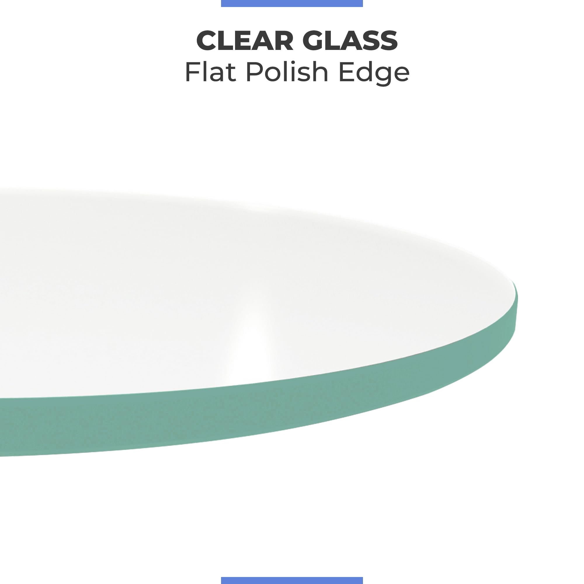 12" Inch Round Glass Table Top 1/2" Thick Tempered Beveled Edge by Fab Glass and Mirror