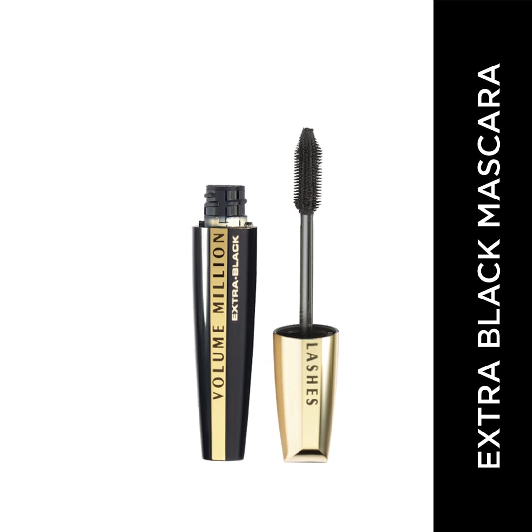 L’Oreal Paris Voluminous Million Lashes Mascara, 635 Blackest Black (Pack of 2)