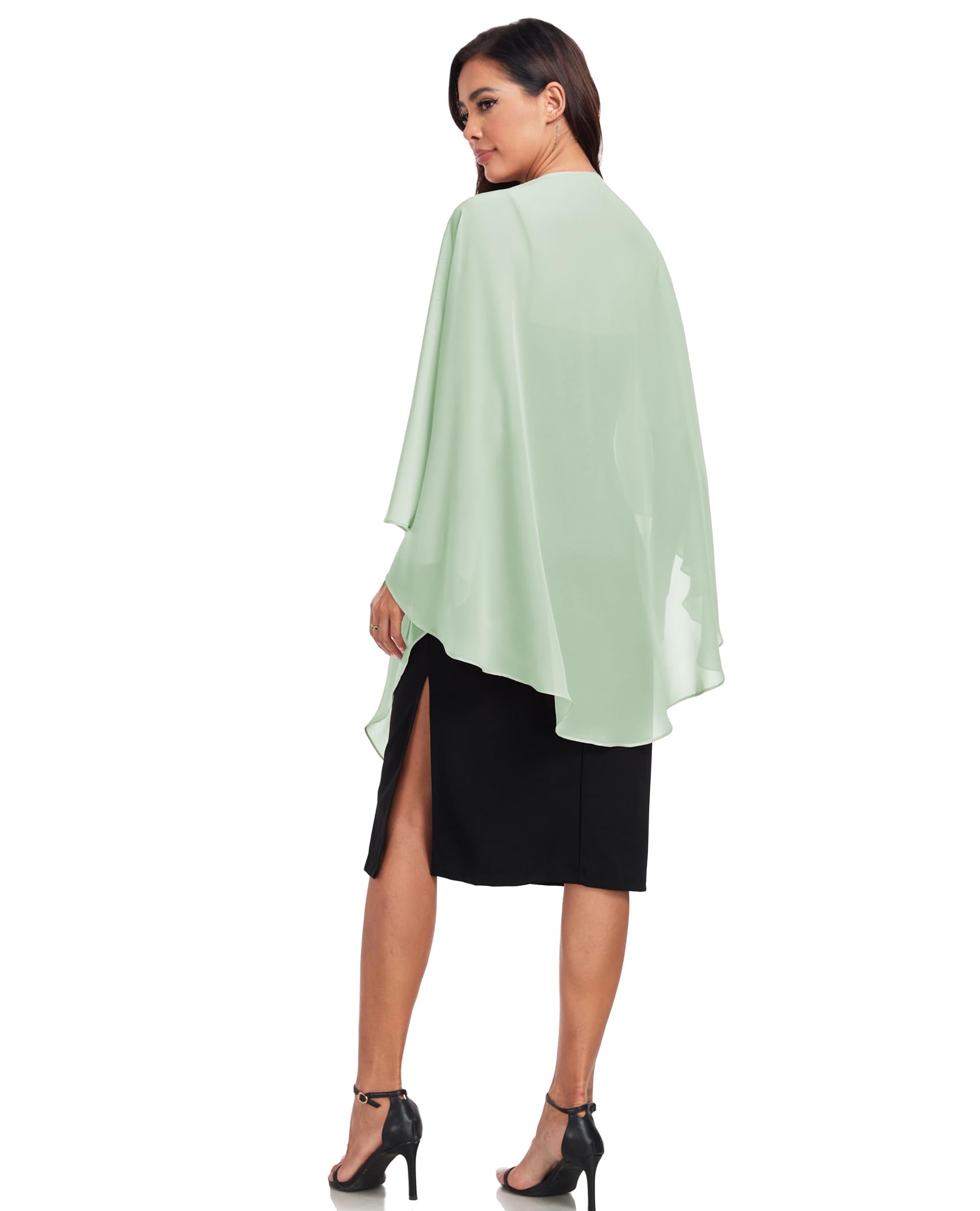TONGFANTFL Shawls Wraps for Evening Wedding Party Chiffon Scarf Soft Bridal Wraps Wedding Guest Shawl Coverage