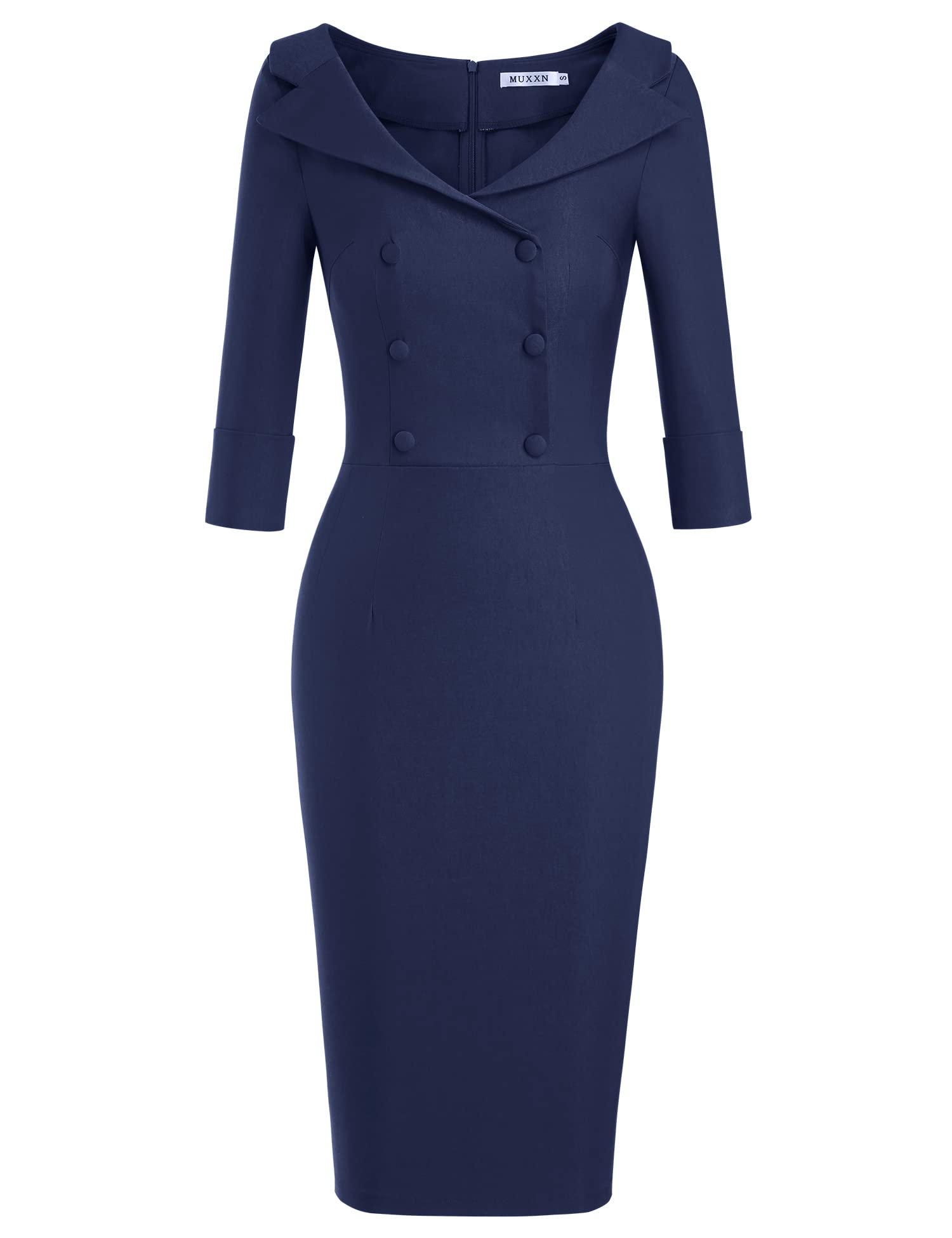 MUXXN Women's Classic Vintage Sweetheart Neckline Cocktail Prom Tea Dress