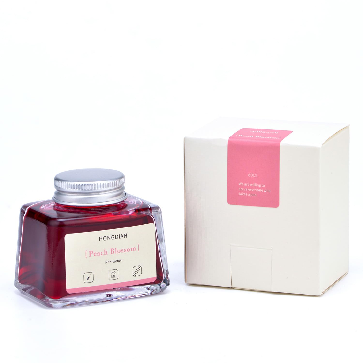 Asvine Hongdian Fountain Pen Bottled Ink Black, 60ml Fountain Pen Bottled Ink, Non Carbon