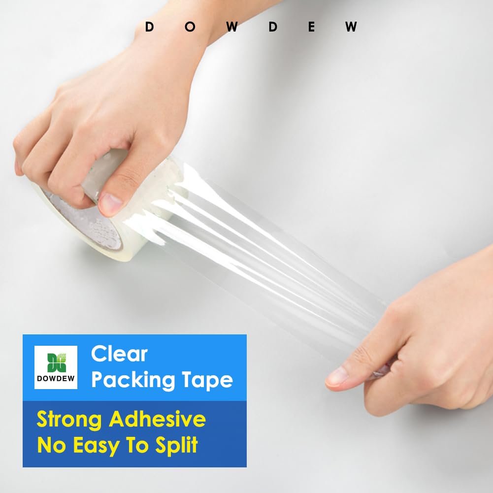 Clear Packing Tape, Heavy Duty Packaging Tape 1.88 inch x 55 Yards Refill Roll for Shipping Mailing Moving [Ultra Strong - Super Thick] (1 Roll / 55 Total Yards)