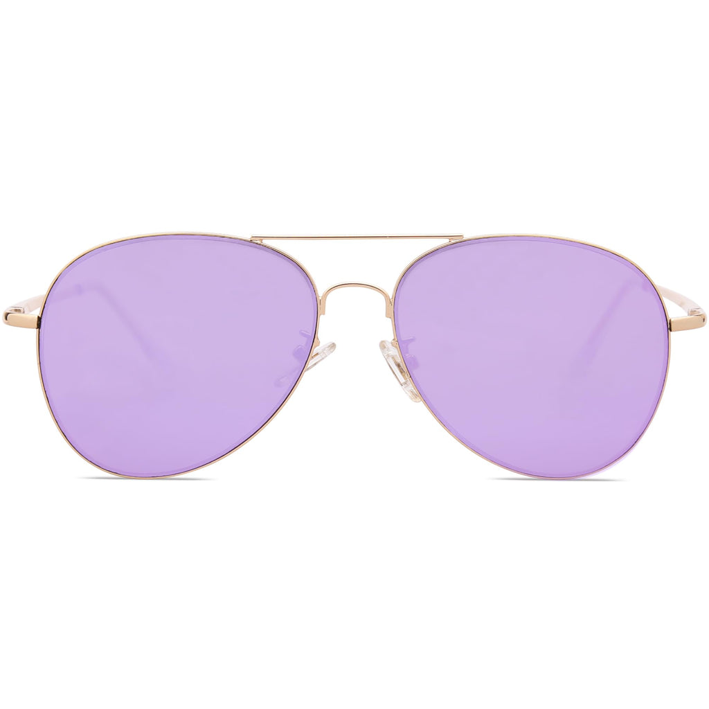 SOJOS Classic Aviator Sunglasses for Women Men Metal Frame Spring Hinges SJ1030