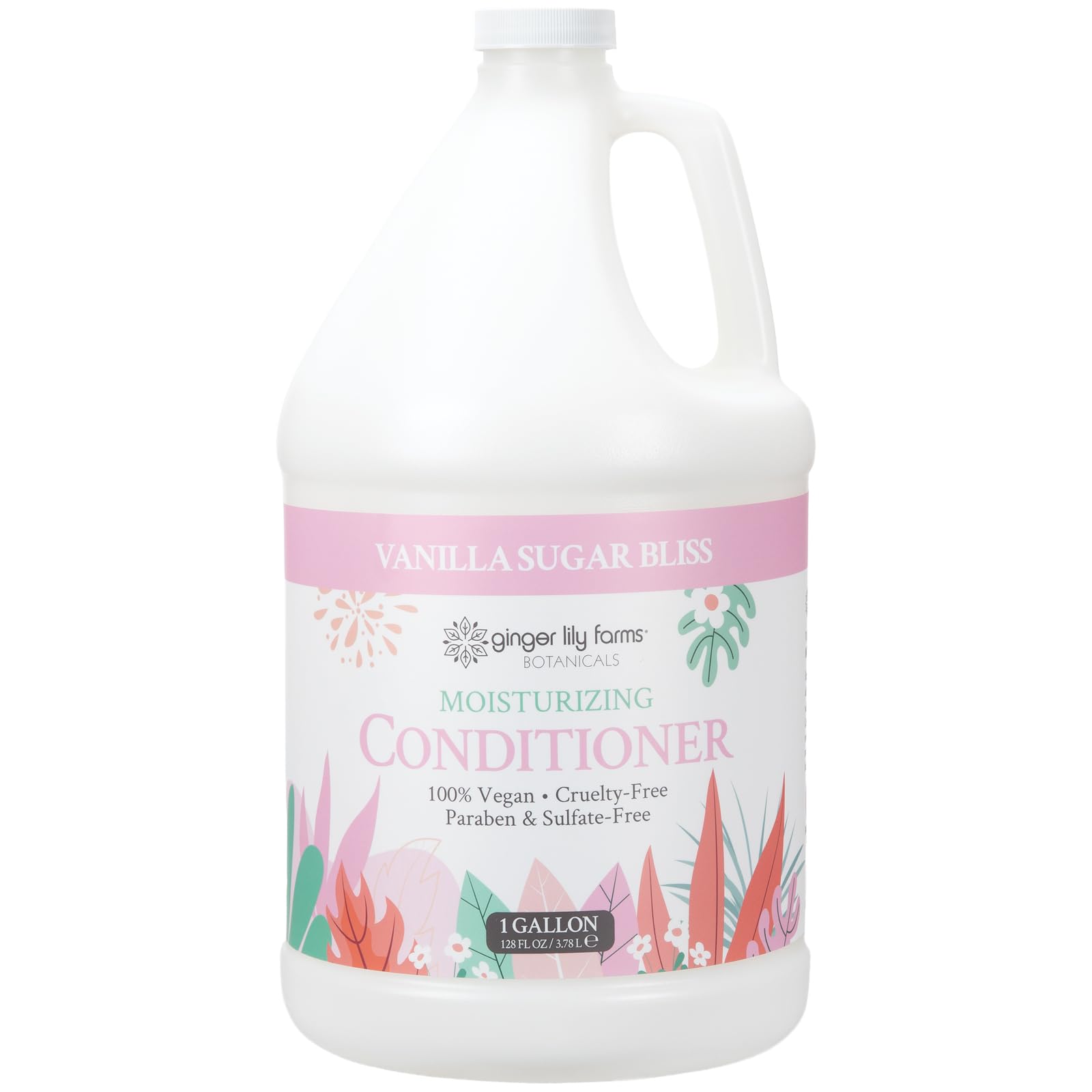 Ginger Lily Farms Botanicals Moisturizing Conditioner for Dry Hair, 100% Vegan & Cruelty-Free, Apple Pear Scent, 1 Gallon Refill (128 fl oz)