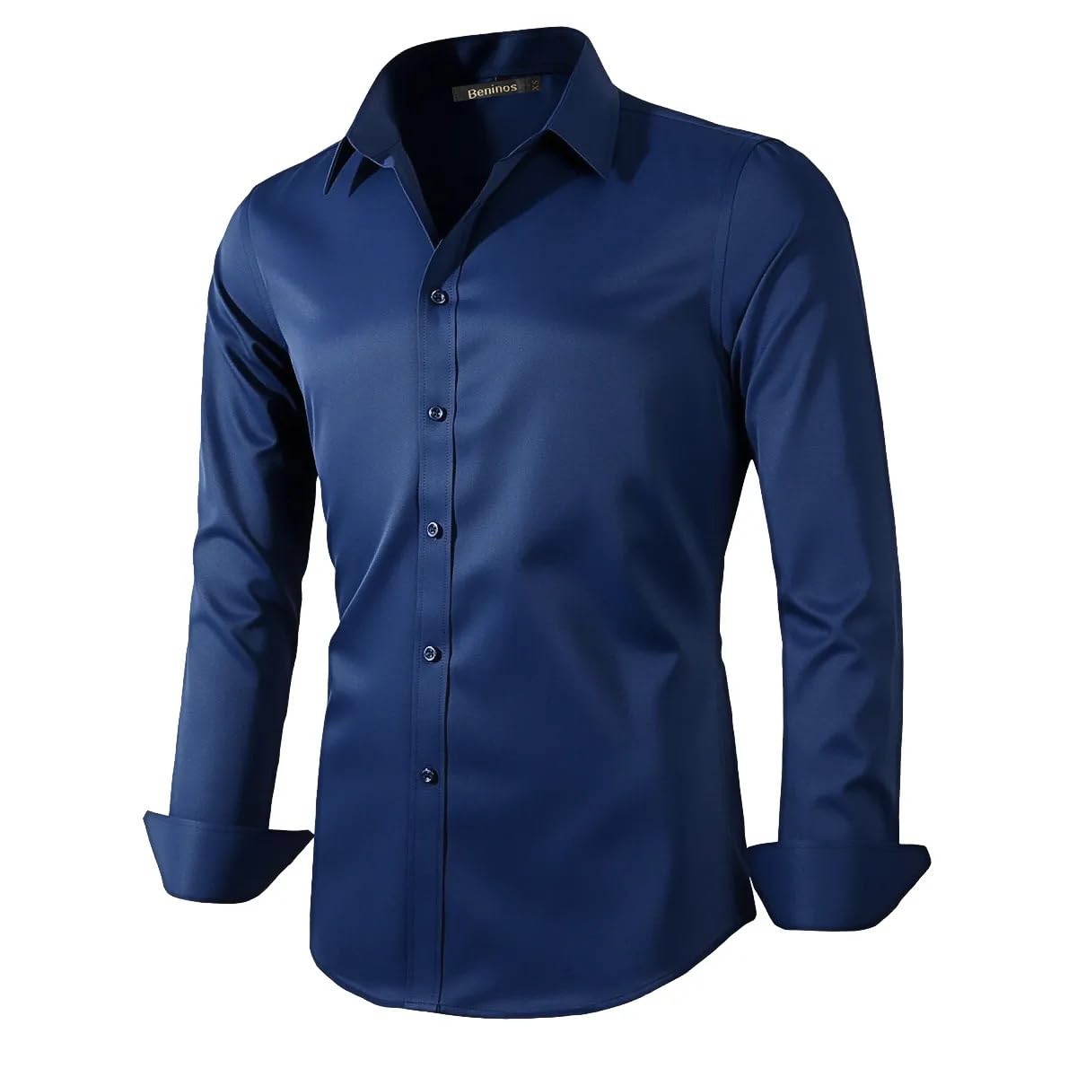 Beninos Men's Dress Shirts Casual Long Sleeve Button Down Shirt