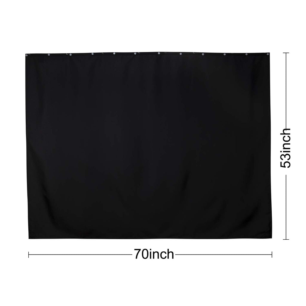 Barossa Design Fabric Snap-in Liner 70" W x 54" H - Hotel Style Removable Replacement Inner Liner, Machine Washable & Water Repellent - Black, 70x54