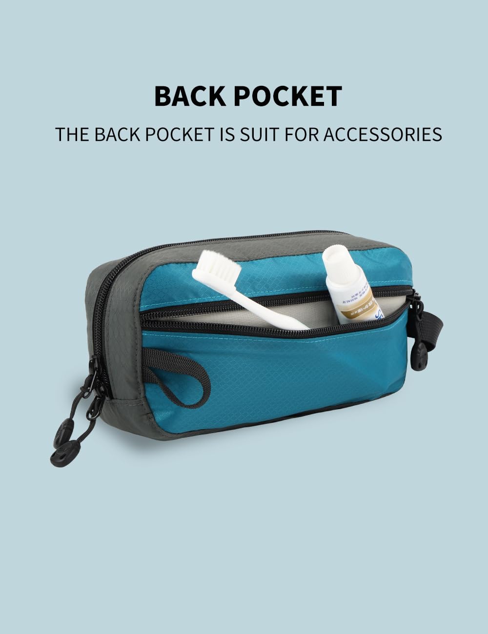 GOX Travel Small Toiletry Bag for Men Nylon Dopp Kit Medicine Bag Travel Organizer Pouch Shave Kits for Teens Toiletry Essentials Bathroom Compact (Black, 7.9 * 3.7 * 2 Inches)