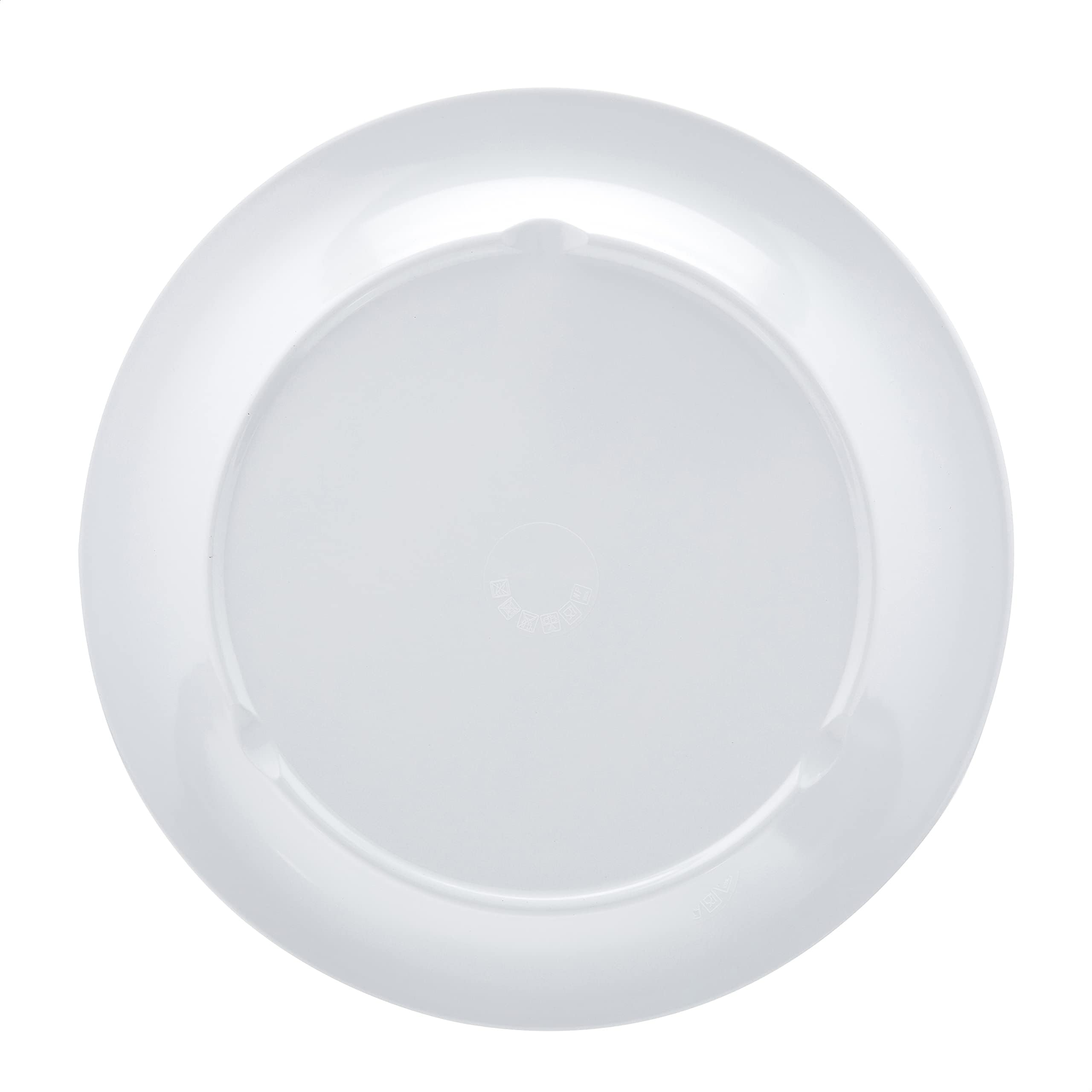 Amazon Basics Melamine Oval Serving Platter for Restaurants and Home, Dishwasher Safe, BPA Free, Break and Crack Resistant, Narrow Rim, 13" x 9.75", White, 6-Piece Set