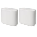 iDesign Small Slim Plastic Bathroom Trash Can, Black | Garbage Can for Bedroom, Office, Desk, Dorm
