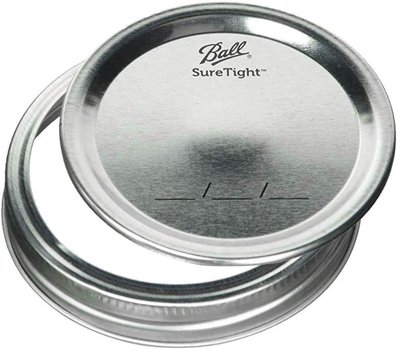 Ball Regular Mouth Mason Jars 8 oz. (12 Pack) - Half Pint Size Jars with Airtight Lids and Bands for Canning, Fermenting, Pickling, Meal Prep or DIY Decors
