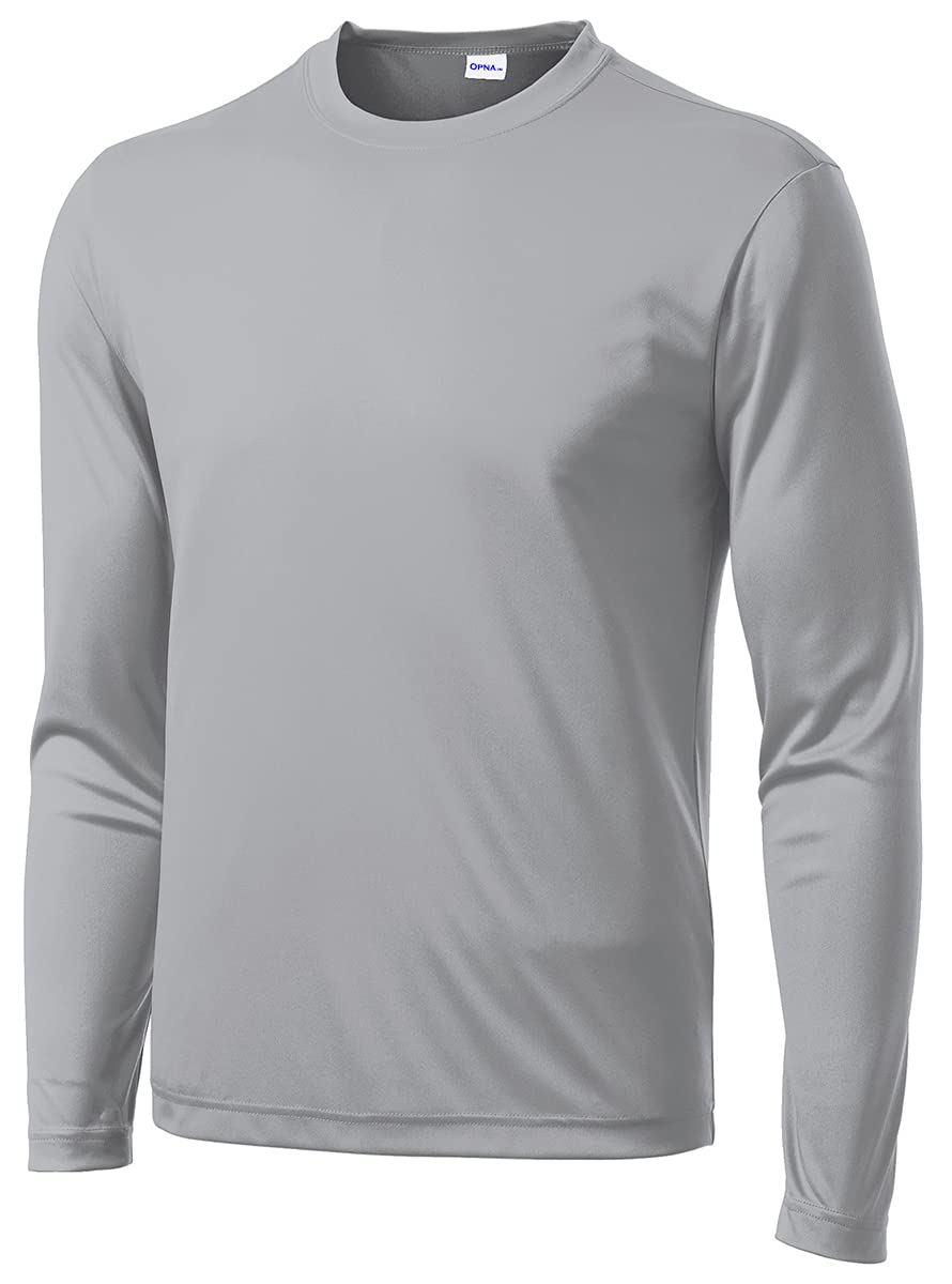Men's Long Sleeve Moisture Wicking Athletic Shirts, Dry Fit Long Sleeve UV Protection Shirts Men for Workout, Running, Hiking