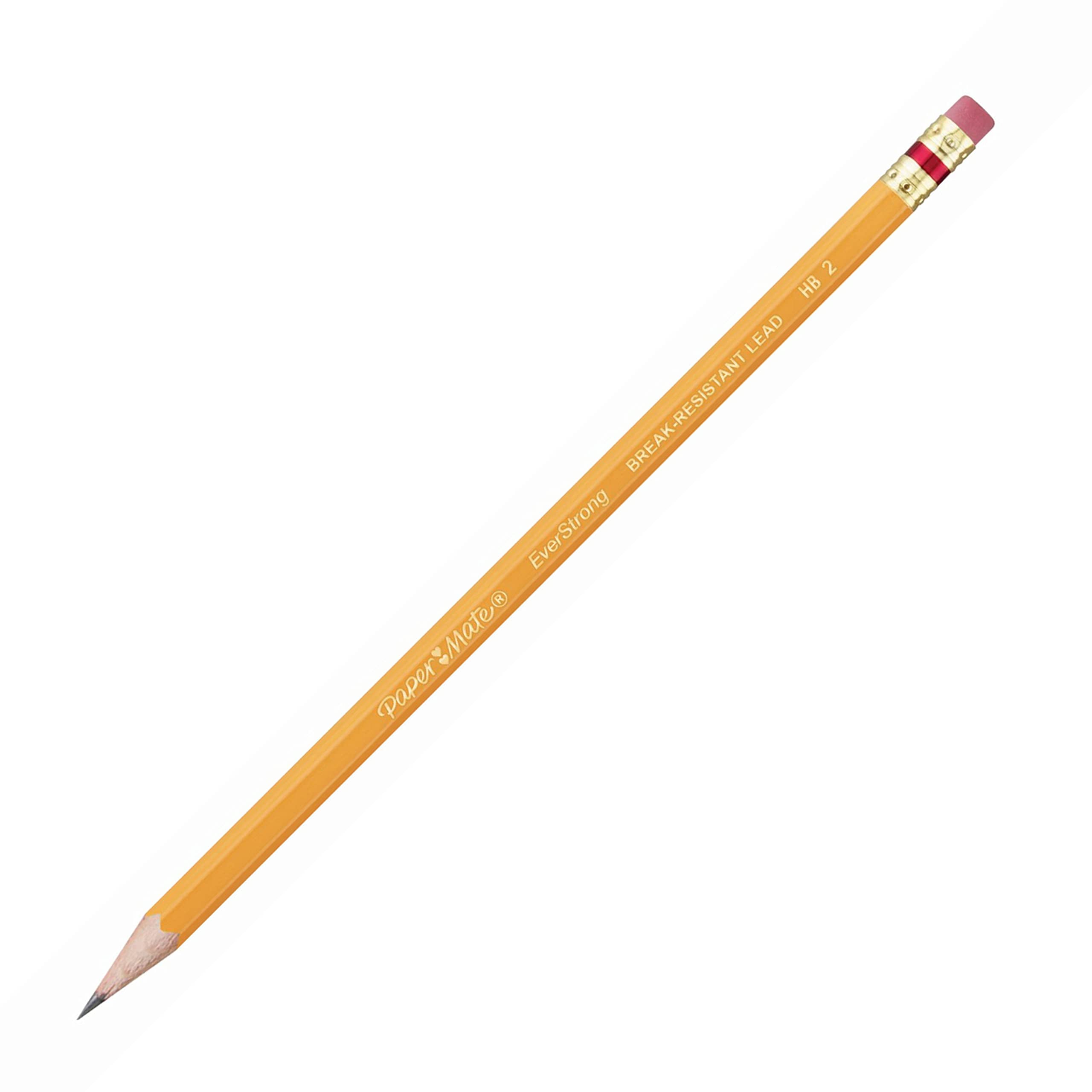 Paper Mate EverStrong #2 Pencils, Reinforced, Break-Resistant Lead When Writing, 72-Count