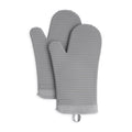KITCHENAID Ribbed Soft Silicone Oven Mitt 2-Pack Set, 7.5"x13", Aqua Sky