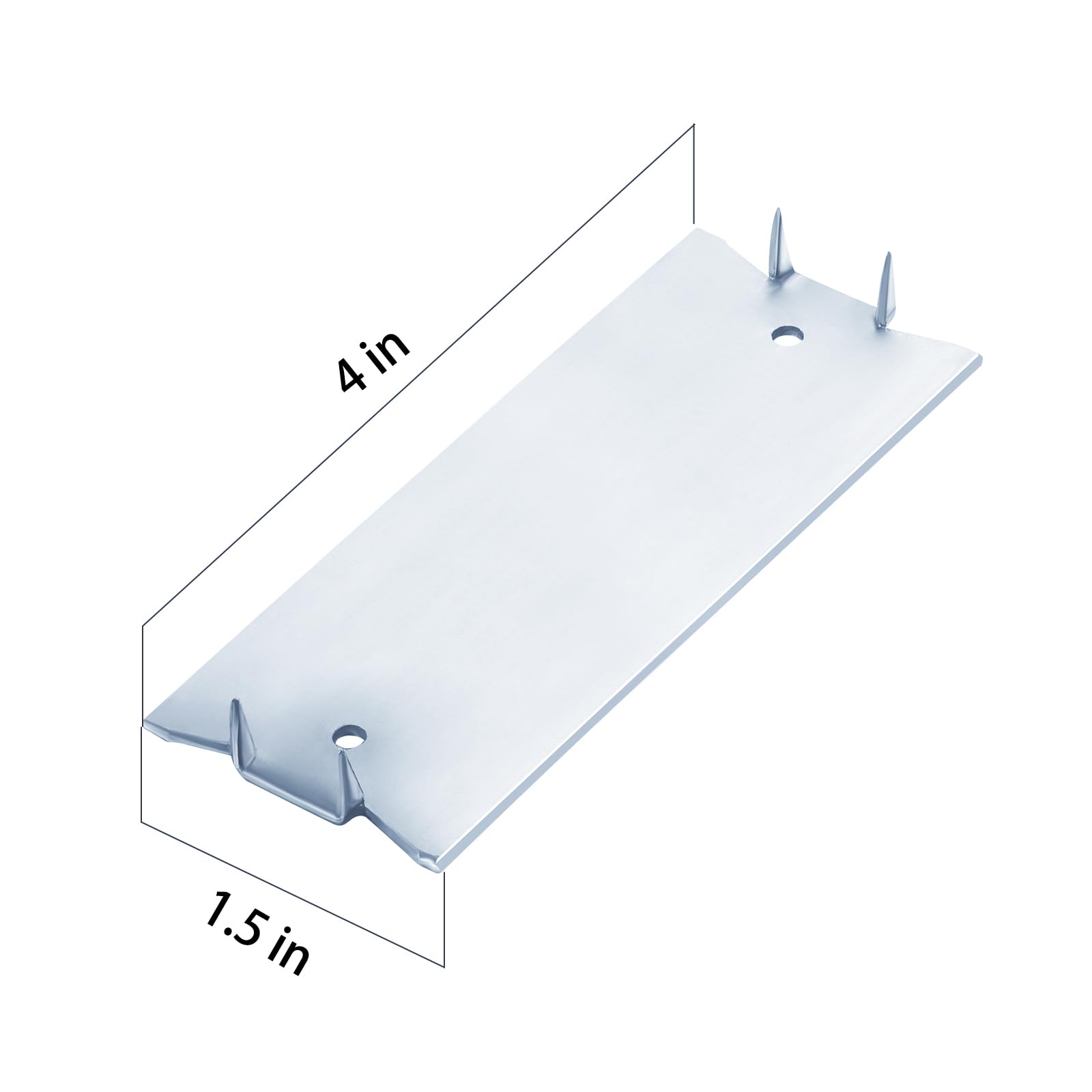 Wensilon(30 pcs) Stainless Steel 304 1.5X2 Inch 16-Gauge Anti-Nail Protection Plate Shield, Nail Plate for Wood Studs, Steel Cable Wire Protector Plate with Sharp Pointed Prongs