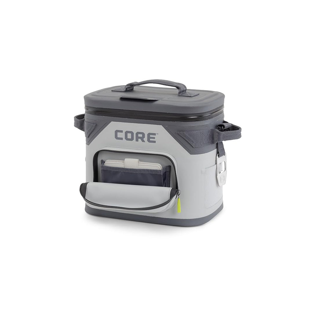 CORE Magnetic Leak Proof Soft Cooler with Waterproof Zipper | Insulated Bag Portable Ice Chest Box | Best Soft Cooler for Food & Beverages for Tailgating, Car Camping, Travel, and Family Beach Picnics