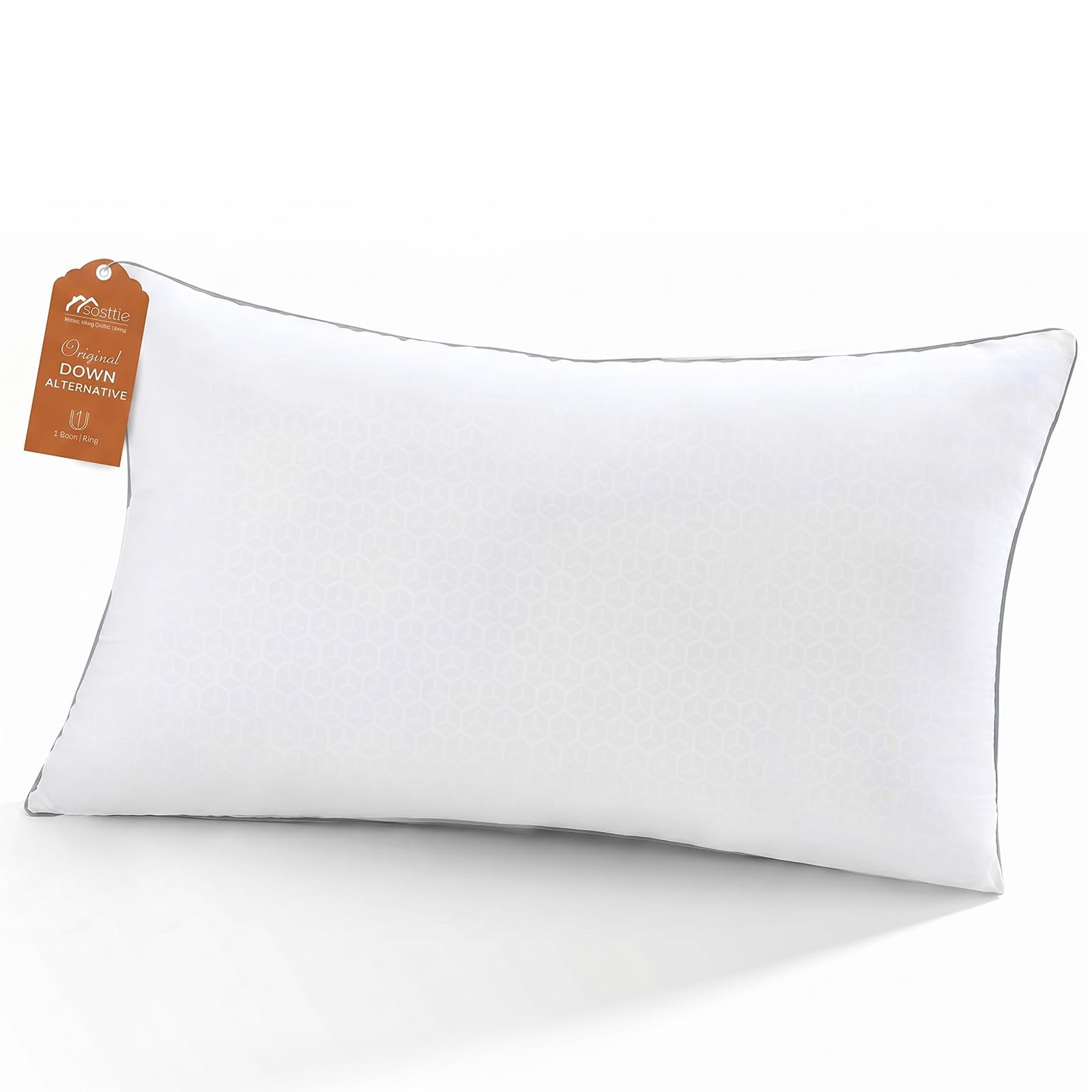 Sasttie Firm Pillows Standard Size Set of 4, Full Size Bed Pillows for Side, Back, and Stomach Sleepers - Oeko-Tex Certified Down Alternative Plump Filling - Hotel Quality and Machine Washable, 4 Pack