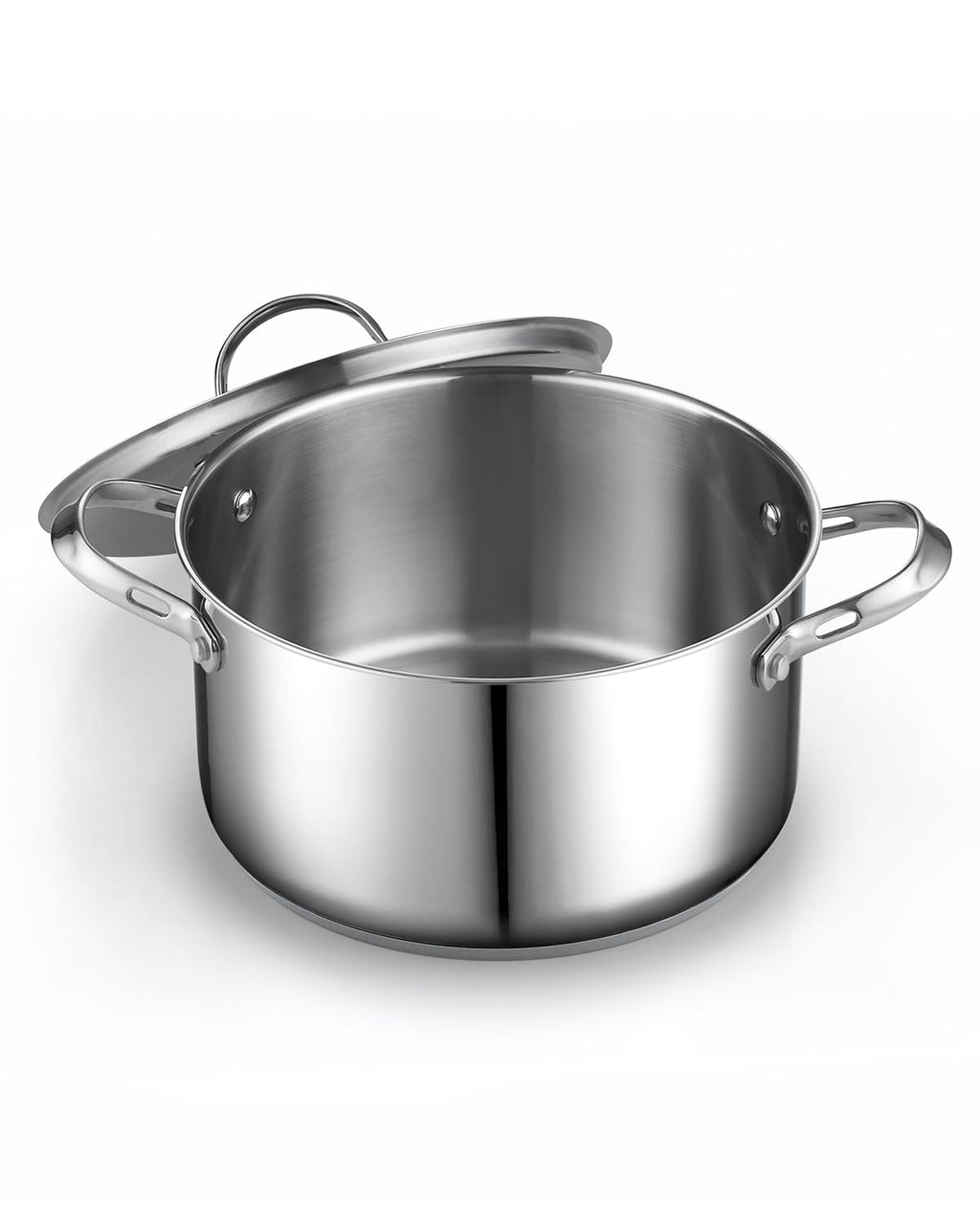 Cooks Standard Classic 6 Quart Stock Pot with Lid, Stainless Steel Dutch Oven