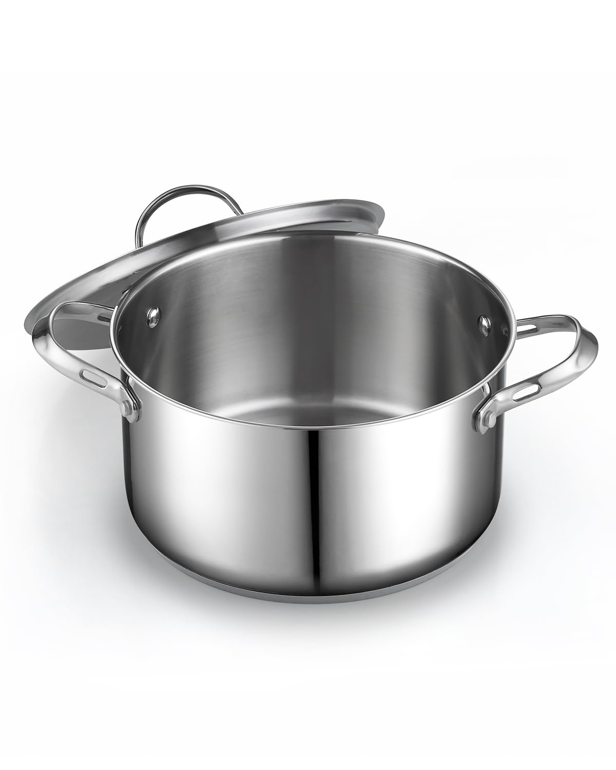 Cooks Standard Classic 6 Quart Stock Pot with Lid, Stainless Steel Dutch Oven