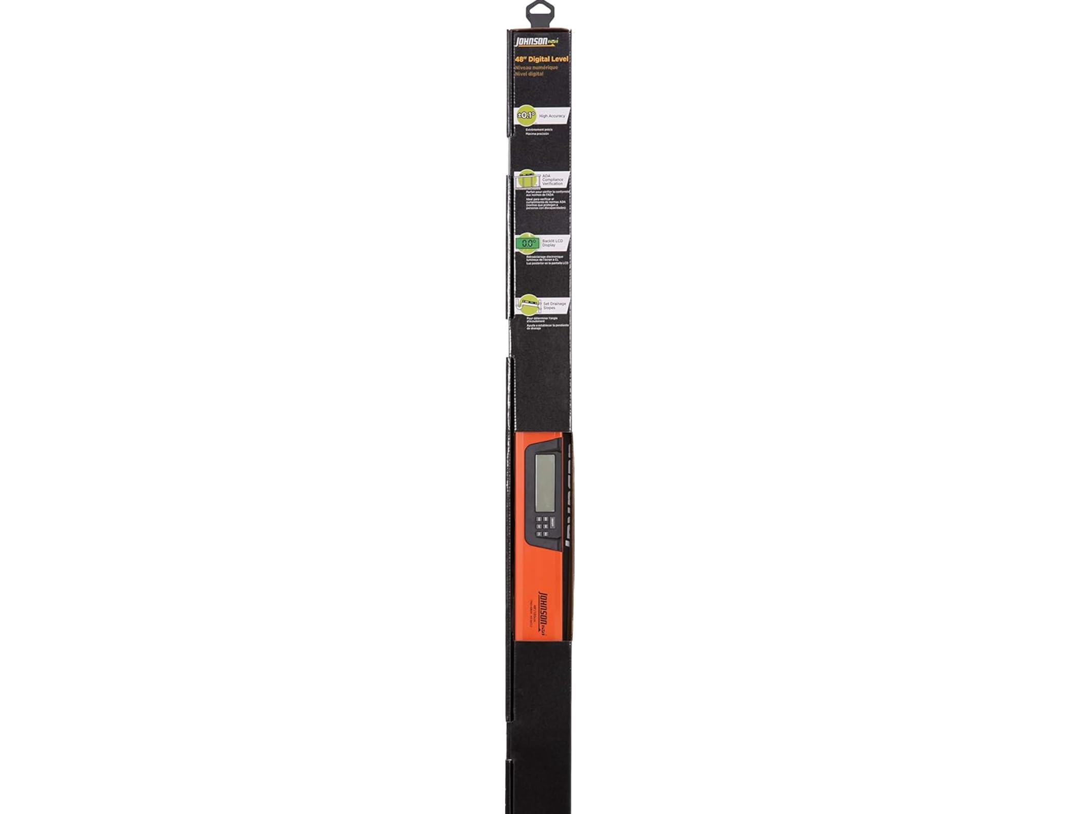 Johnson Level & Tool 1760-2400 Digital Box Level, 24", Orange, 1 Level