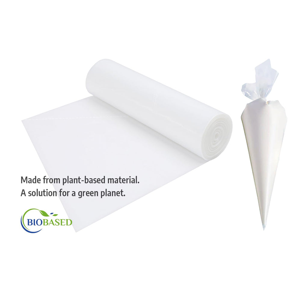 Keenpioneer 18-Inch Piping Bags, Large Capacity, Biobased Disposable Cake Decorating Pastry Bag - Pack of 100