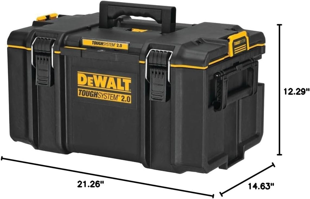DEWALT TOUGHSYSTEM 2.0, Large Tool Box, 22 in, 110 lbs. Capacity (DWST08300)