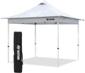 OUTFINE 10×10 Pop Up Canopy-Heavy Duty Canopy Tent with Sturdy Metal Frame(8×8 Base), Carrying Bag, Sandbags×4,Tent Stakes×8 for Events,Camping&Parties(White,10 * 10FT)