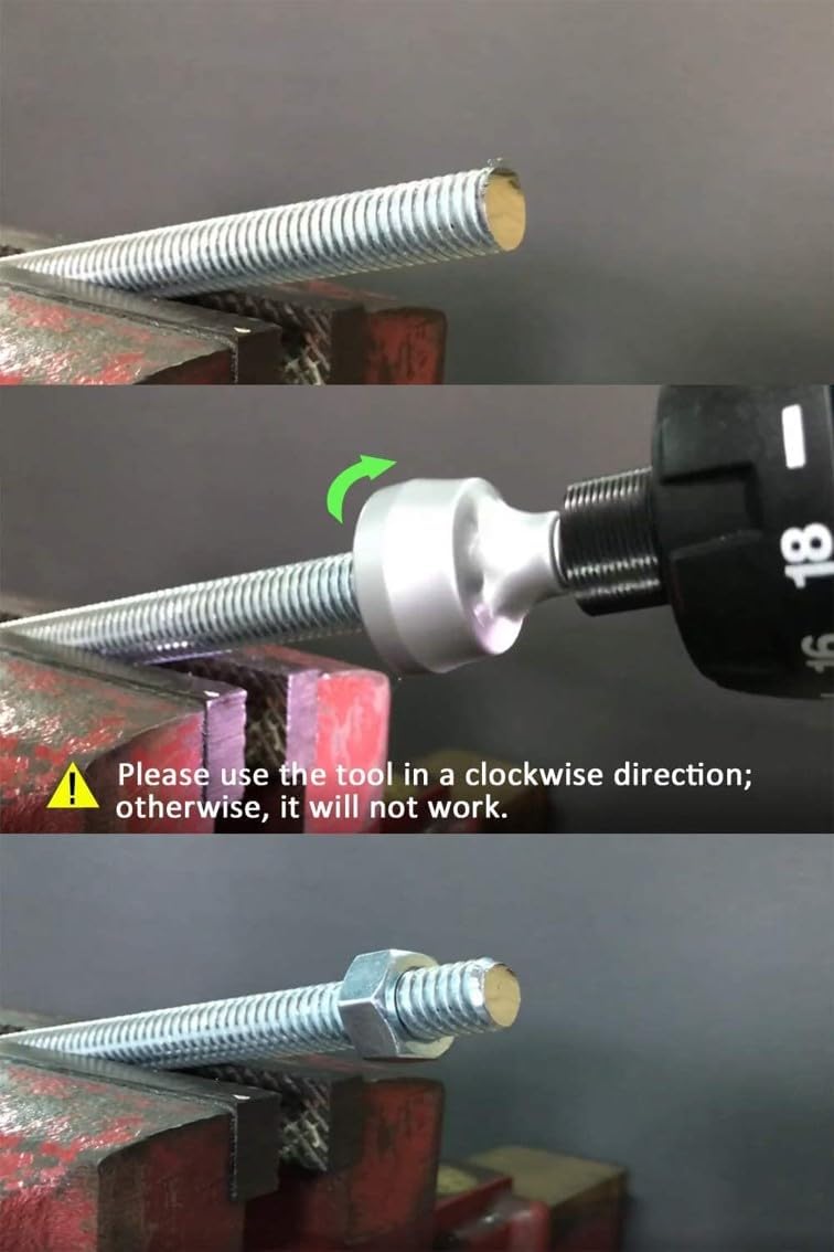 CONQUER Tools Deburring External Chamfer Tool, Premium Tungsten Blade, Deburring Drill Bit, Remove Burr Tools Quick Release Shank Fits for 1/2"-1 3/8"(13mm-35mm) Stainless Steel Burr Removal