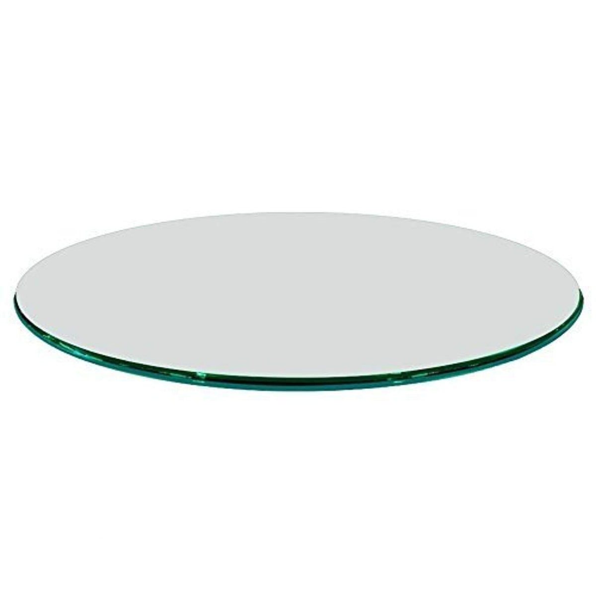 14" Inch Round Glass Table Top 1/2" Thick Tempered Beveled Edge by Fab Glass and Mirror
