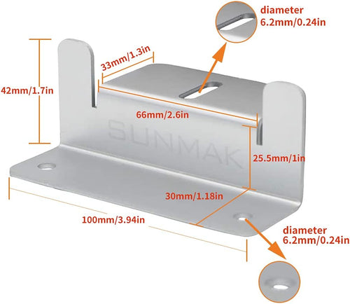 16 Units per Set Solar Panel Mounting Z Brackets, Solar Panel Mounting Brackets Lightweight Aluminum Corrosion-Free for RVs, Trailers, Boats, Yachts, Wall and Other Off Gird Roof