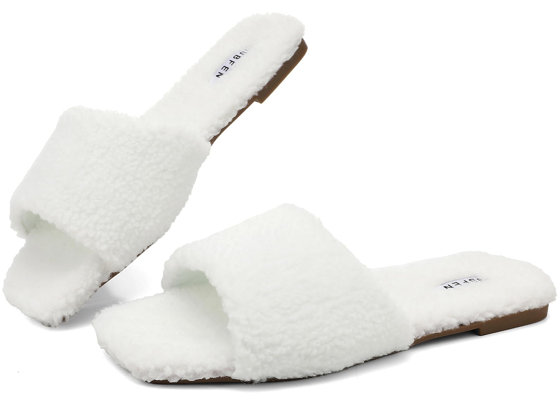 UBFEN Womens Mens Slippers Memory Foam Comfort Fuzzy Plush Lining Slip On House Shoes