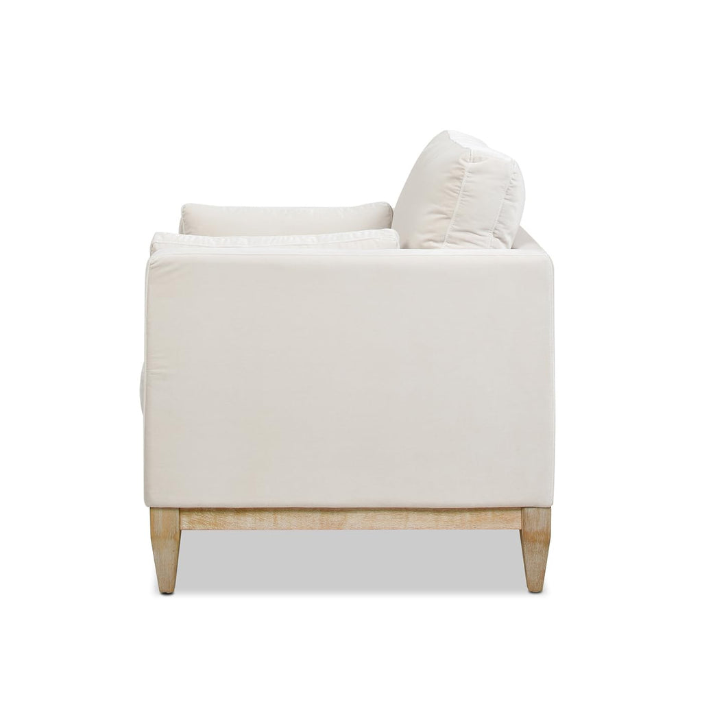 Jennifer Taylor Home Knox 84" Modern Farmhouse Performance Velvet Fabric Living Room Sofa Couch in Burnt Orange